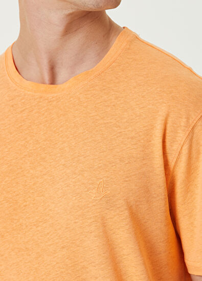 Beymen Club Turuncu Keten T-shirt - 6