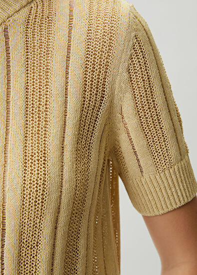 Beymen Club Dark Beige Openwork Sweater - 7