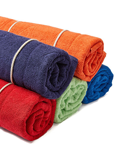 Beymen Club Turuncu Logo Jakarlı Plaj Havlusu - 5