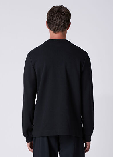 Beymen Club Comfort Fit Black Goose Artwork Long Sleeve Tshirt - 5