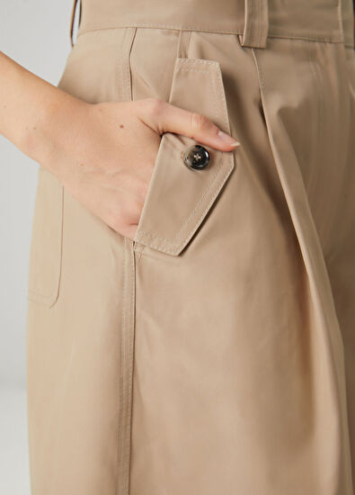 Beymen Club Beige pleated detailed shorts - 7