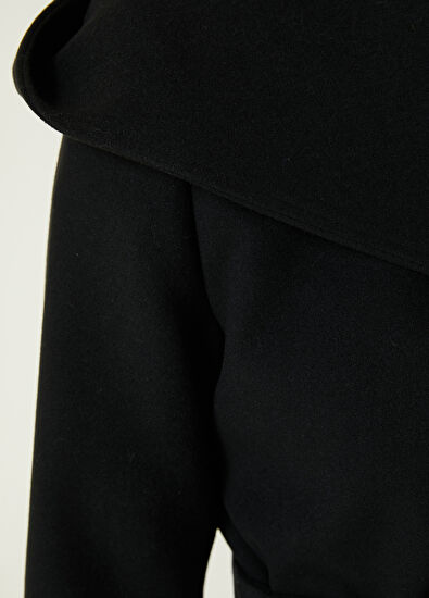 Beymen Club Siyah Kapüşonlu Palto - 5