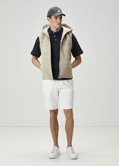 Beymen Club Mink Beige DoubleSided Leather Vest - 3