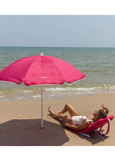 Flamingo Cyndi Pink Beach Umbrella - 5