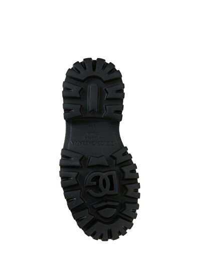 Dolce&Gabbana Lacivert Ekoseli Kız Çocuk Deri Bot - 5