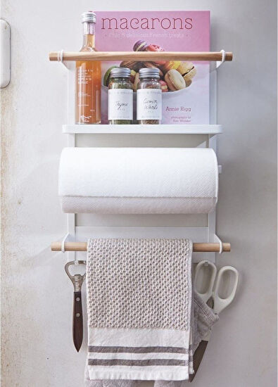 Yamazaki Toskana Beyaz Mıknatıslı Kağıt Havluluk Ve Raf - 7