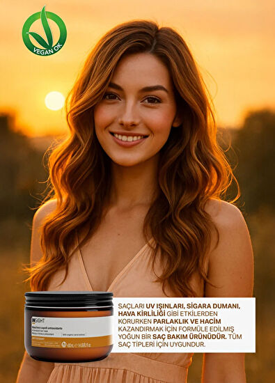 Insight Antioxidant Rejuvenating Glass Jar Renewing Hair Mask 400 ml - 3