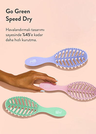 Wetbrush Go Green Speed Dry Lilac Detangling Hair Brush - 5