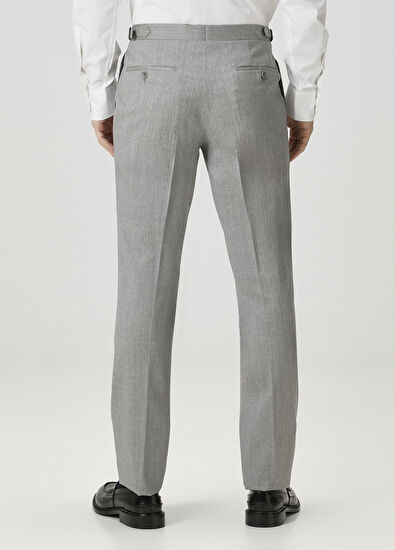 Rota Açık Gri Yün Pantolon - 3