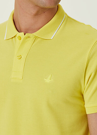 Beymen Club Slim Fit Sarı Polo Yaka Pike T-shirt - 5