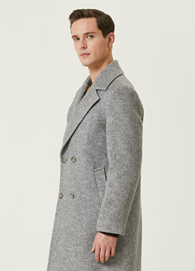 Beymen Club Gray Flannel Coat - 4