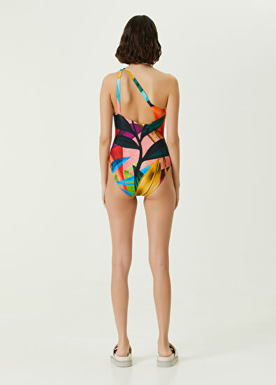 Beymen Club Tek Omuzlu Yaprak Desenli Mayo - 7