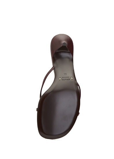 Khaite Mila Burgundy Women's Leather Slippers - 5