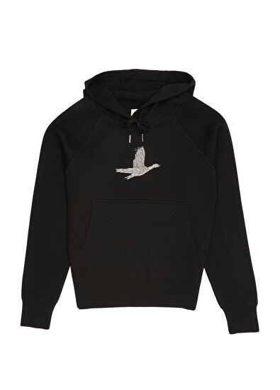 Beymen Club Black Hooded Metal Logo Detailed Wool Sweater - 7