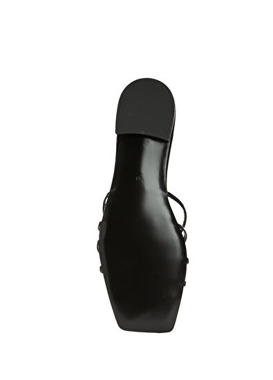 Beymen Club Siyah Kadın Deri Terlik - 5