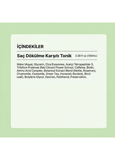 The Stem Cell Lab 101 Hair Tonic Eksozom ile Zenginleştirilmiş Saç Dökülme Karşıtı Saç Toniği 100 ml	 - 5