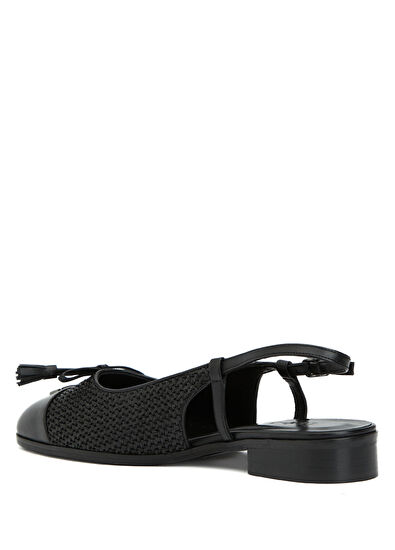 Beymen Club Siyah Maskaretli Hasır Babet - 3