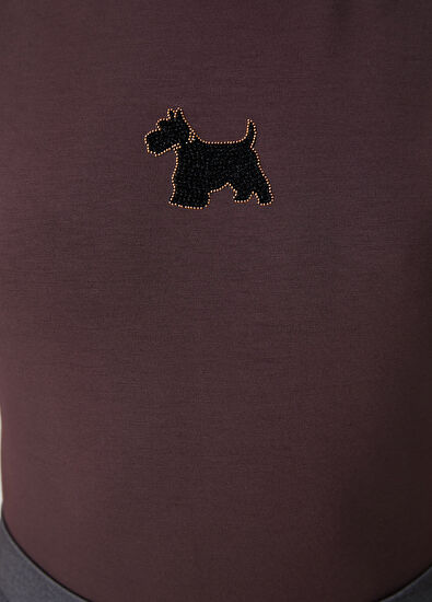 Beymen Club Koyu Kahverengi Köpek Detaylı T-shirt - 7