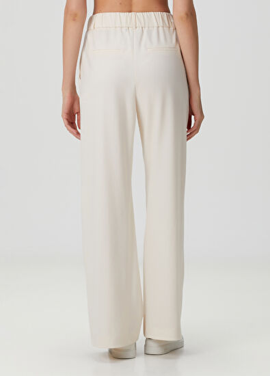 Beymen Club Ekru Geniş Paça Pantolon - 4