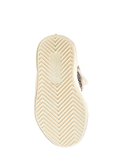 Golden Goose May Bej Beyaz Unisex Çocuk Deri Sneaker - 5