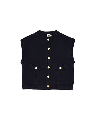 Beymen Club Lacivert Yün Triko Yelek - 7