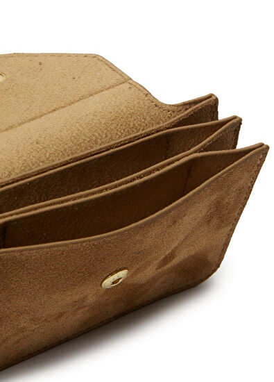 Beymen Club Camel Women's Leather Accordion Wallet - 4