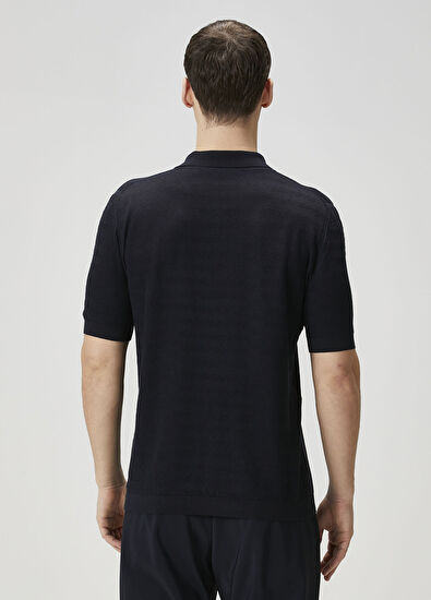 Maurizio Baldassari Lacivert Polo Yaka Yün Triko - 4