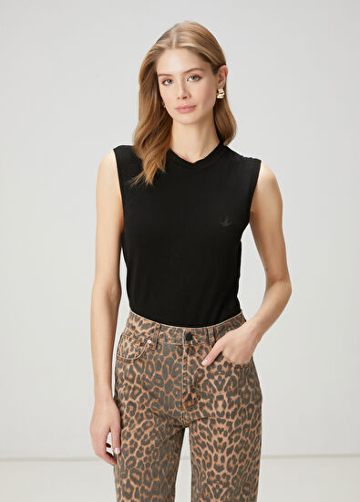 Beymen Club Siyah Kolsuz Triko - 3