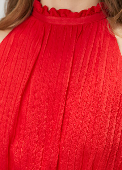 Beymen Collection Kırmızı İpek Bluz - 6