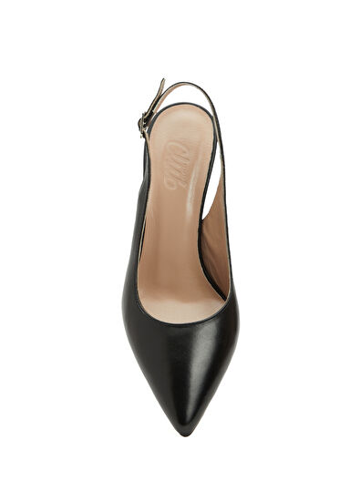 Beymen Club Siyah Deri Topuklu Ayakkabı - 4