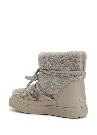 Inuikii Curly Gri Kadın Deri Kar Botu - 3