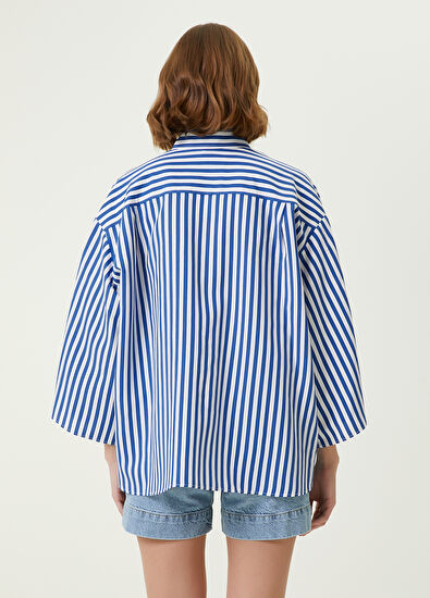 Beymen Club Mavi Çizgi Desenli Gömlek - 6