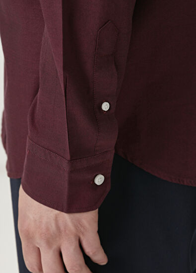 Beymen Club Slim Fit Mürdüm Oxford Gömlek - 7