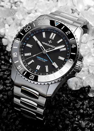 Venezianico 4821501C-Where is Gmt Ceratung Automatic Black Steel Men's Watch - 4