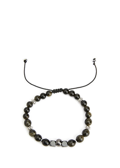 Beymen Club Siyah Doğal Taşlı Erkek Bileklik - 4