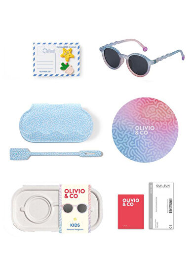 Olivio & Co Classic Oval Coral Fantasy Unisex Kids Sunglasses - 5