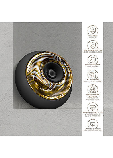 Geske Sonic Cool & Warm Face and Body Massager Gray Titreşimli Kırmızı Led Terapili Sıcak ve Soğuk Yüz ve Vücut Masaj Aleti   - 6