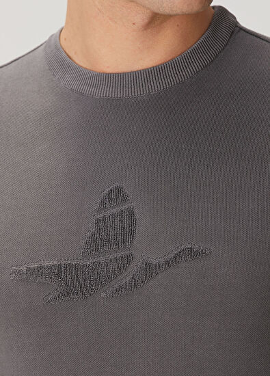 Beymen Club Anthracite Goose Logo T-Shirt - 6