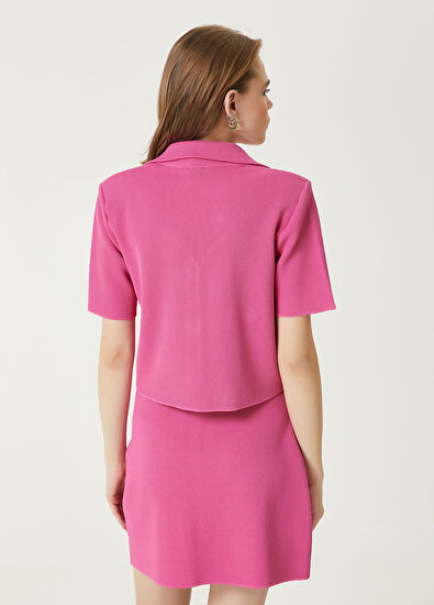 Beymen Club Fuşya Crop Triko Ceket - 6