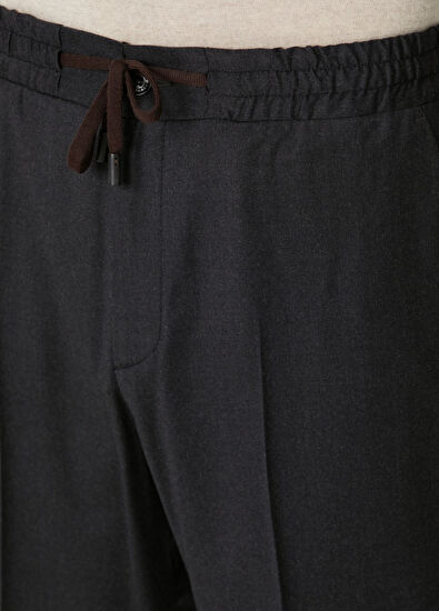 Maurizio Baldassari Grey Lanyard Wool Pants - 4