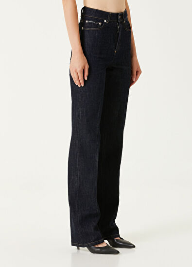 Dolce&Gabbana Koyu Mavi Flare Jean Pantolon - 3