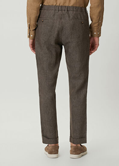 Beymen Club Brown Linen Pants - 3