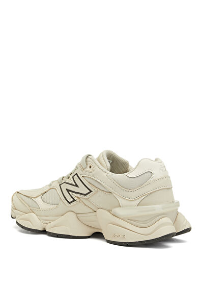 9060 Bej Kadın Deri Sneaker - Görsel 4