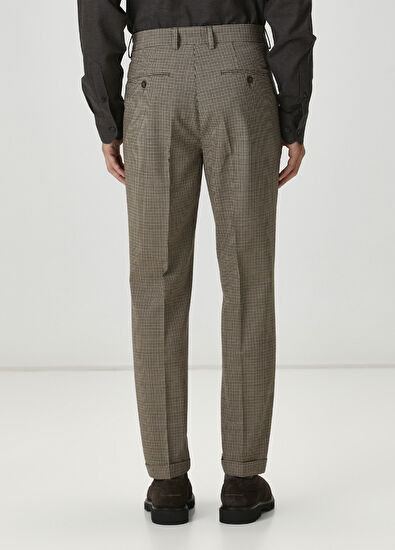 Beymen Club Kahverengi Pötikare Desenli Pantolon - 3