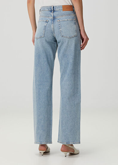 7 For All Mankind Tess Açık Mavi Straight Leg Jean Pantolon - 4