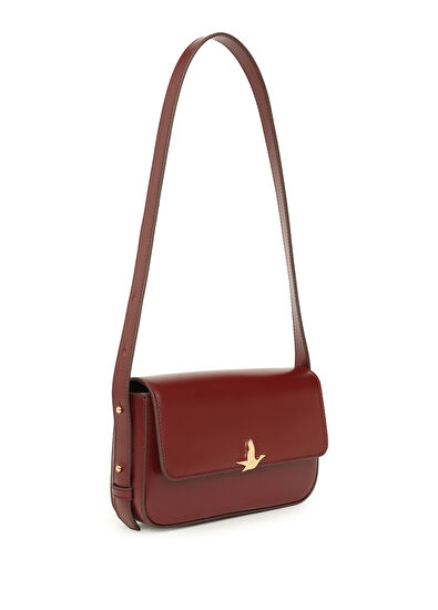 Beymen Club Burgundy Women's Leather Shoulder Bag - 3