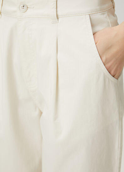 Beymen Club Kırık Beyaz Gabardin Chino Pantolon - 5