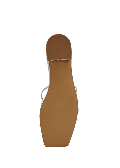 Beymen Club Ekru Kadın Deri Terlik - 5