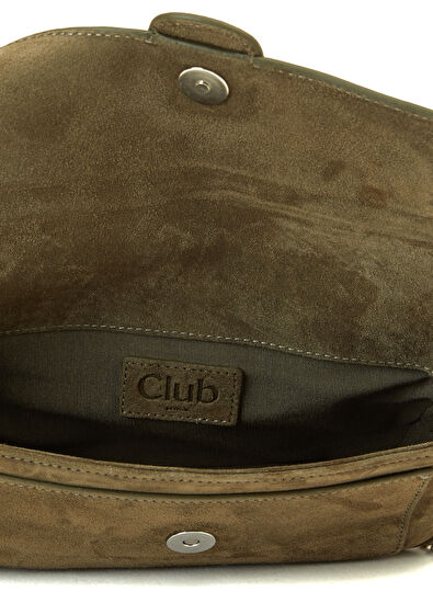 Beymen Club Khaki Women's Suede Crossbody Bag - 5