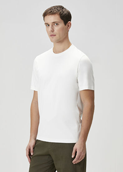 Theory Beyaz Basic T-shirt - 3